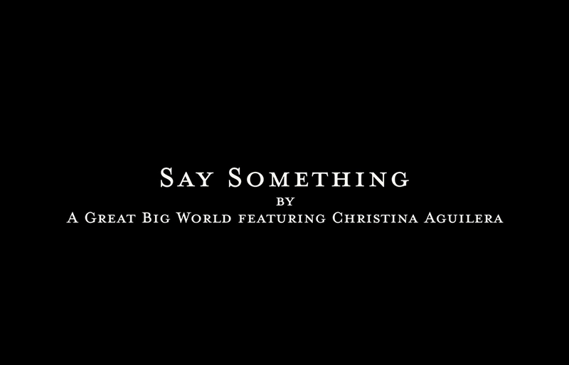 Say Something – Music Video Cover
